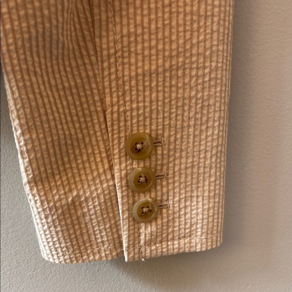 Banana Republic Tan Blazer Lightweight stripped Tailored Fit Size 0 NWOT - Picture 7 of 8